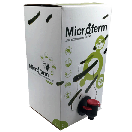Microferm ökar mikrolivet i jorden Microferm aktiverat EM ökar mikrolivet Fyra naturliga trädgårdsprodukter