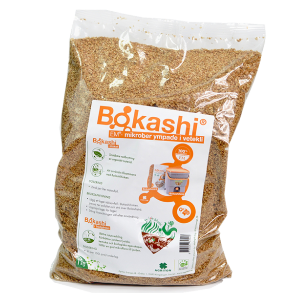 Bokashiströ av certifierat original EM Bokashi - Startkit två hinkar + 1kg strö