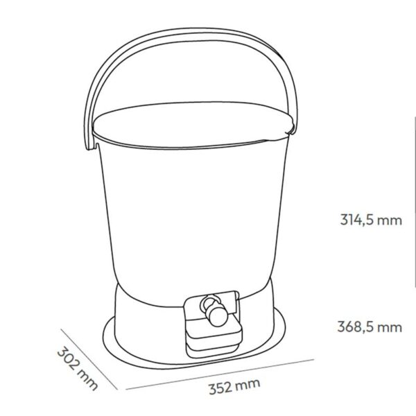 Bokashihinkar av återvunnen plast Bokashi - Startkit två hinkar + 1kg strö