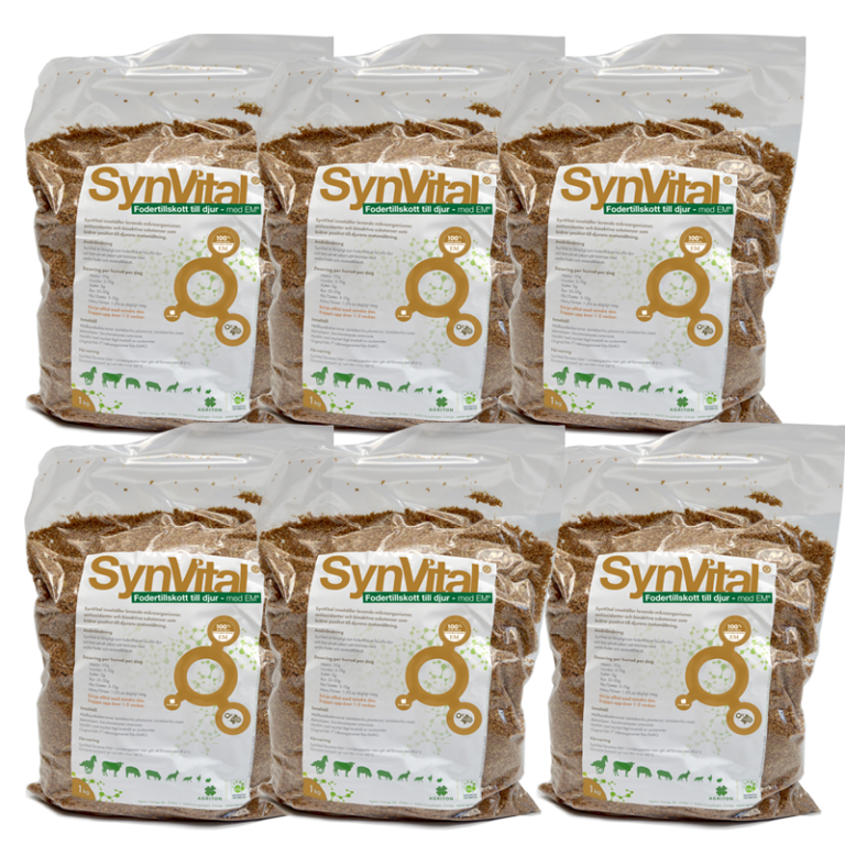SynVital pre- och probiotiskt fodertillskott för djur. SynVital 4-pack Pre- probiotiskt fodertillskott djur